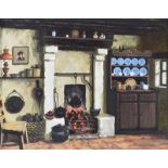 Gerald Walby - COTTAGE INTERIOR - Oil on Canvas - 14 x 18 inches - Signed