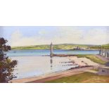 Samuel McLarnon, UWS - CHAINE MEMORIAL, LARNE - Oil on Canvas - 16 x 30 inches - Signed