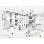 Raymond Piper, RUA - THE REMAINS OF THE COACH HOUSE OFF CALLENDER STREET - Pencil on Paper - 11 x 15