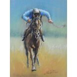 Leo Casement - OUT IN FRONT - Pastel on Paper - 15 x 12 inches - Signed