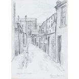 Raymond Piper, RUA - COLLAGE LANE EAST, BELFAST - Pencil on Paper - 15 x 11 inches - Signed