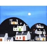 Patsy Dan Rogers - MY ISLAND AT NIGHT, TORY ISLAND - Oil on Board - 6 x 8 inches - Signed