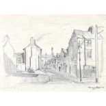 Raymond Piper, RUA - BELFAST STREET - Pencil on Paper - 11 x 15 inches - Signed