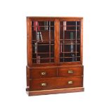 MAHOGANY TWO DOOR BOOKCASE