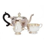 THREE PIECE IRISH SILVER TEA SET