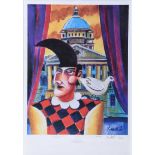 Graham Knuttel - MR PUNCH AT THE CITY HALL BELFAST - Limited Edition Coloured Print (17/800) - 28