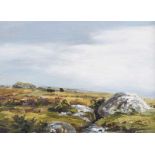 Robert Egginton - CATTLE ON THE MOORS - Oil on Board - 15 x 20 inches - Signed