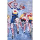 J.B. Vallely - THE STAGE WINNER - Limited Edition Coloured Print (138/150) - 19 x 12 inches -