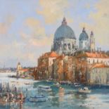 Colin Gibson - THE GRAND CANAL, VENICE - Oil on Board - 15 x 15 inches - Signed