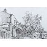 Raymond Piper, RUA - THE CITY BARGE PUBLIC HOUSE - Pencil on Paper - 15 x 21 inches - Signed