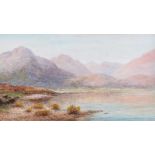 Alexander Williams, RHA - LOCH VENACHAR, SCOTLAND - Watercolour Drawing - 10 x 18 inches - Signed