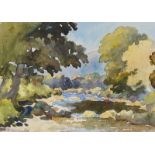 Charles McAuley - RIVER DUN, COUNTY ANTRIM - Watercolour Drawing - 5 x 7 inches - Signed