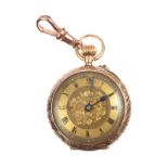 VICTORIAN LADY'S GOLD FOB WATCH