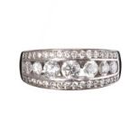 14CT WHITE GOLD AND DIAMOND RING