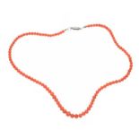 GRADUATED STRAND OF CORAL BEADS