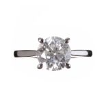 18CT WHITE GOLD DIAMOND SOLITAIRE RING