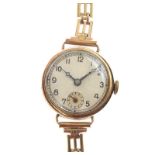 9CT GOLD CASED LADY'S WRIST WATCH