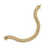 18CT GOLD ENGRAVED FANCY-LINK BRACELET