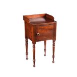 GEORGIAN MAHOGANY BEDSIDE PEDESTAL