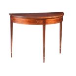 INLAID DEMI LUNE SIDE TABLE