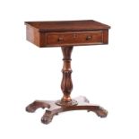 REGENCY MAHOGANY SINGLE DRAWER TABLE