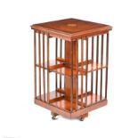 YEW WOOD REVOLVING BOOKCASE