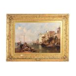 GILT FRAMED OIL ON CANVAS OF VENICE