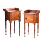 TWO GEORGIAN BEDSIDE PEDESTALS