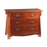 ARTS & CRAFTS MAHOGANY CHEST OF DRAWERS