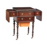 VICTORIAN MAHOGANY SEWING TABLE