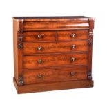 VICTORIAN MAHOGANY CHEST OF DRAWERS