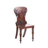 VICTORIAN MAHOGANY HALL CHAIR