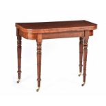 REGENCY MAHOGANY TURN OVER LEAF TEA TABLE