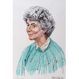 Raymond Piper, HRUA - PORTRAIT OF A LADY - Pastel on Paper - 24 x 16 inches - Signed