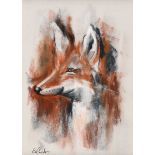 Lawrence Chambers - FOX - Pastel on Paper - 9 x 6 inches - Signed