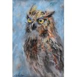 Lawrence Chambers - OWL - Pastel on Paper - 9 x 6 inches - Signed