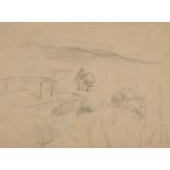 Tom Carr, HRHA HRUA RWS - LANDSCAPE - Pencil on Paper - 6 x 9 inches - Unsigned