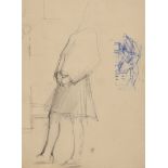 Tom Carr, HRHA HRUA RWS - FIGURE STUDY - Pencil on Paper - 9 x 6 inches - Unsigned