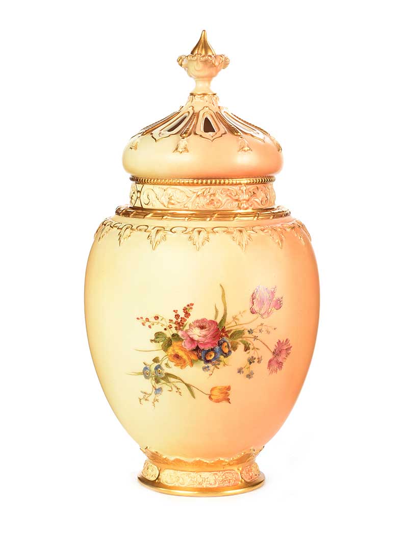ROYAL WORCESTER JAR AND COVER - Image 6 of 8