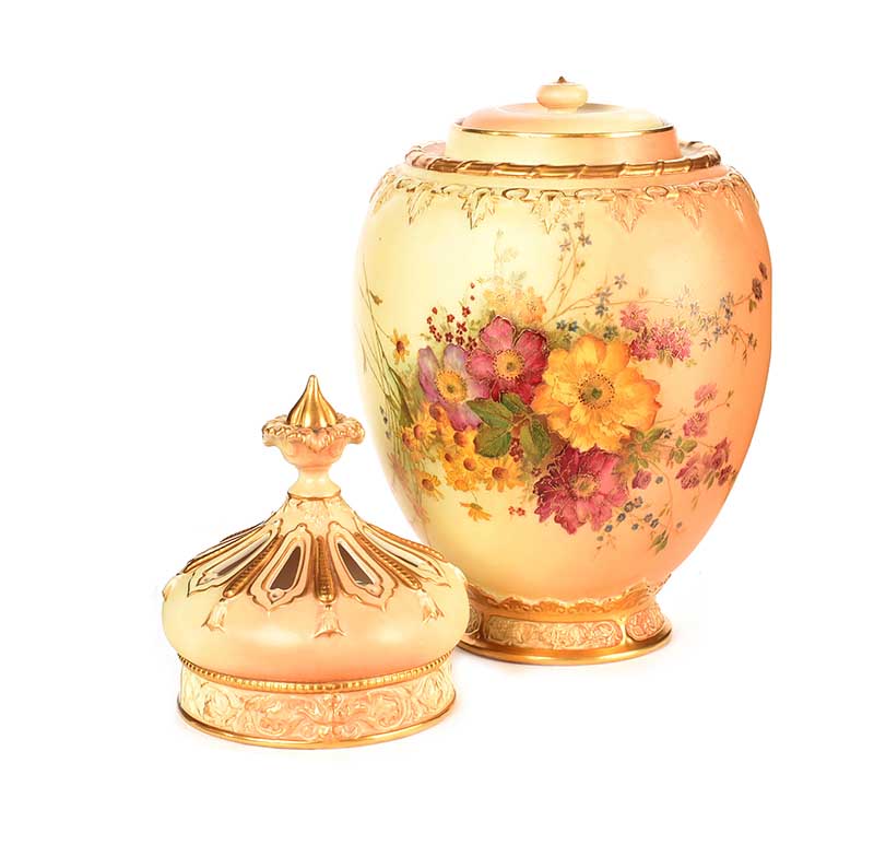 ROYAL WORCESTER JAR AND COVER - Image 4 of 8