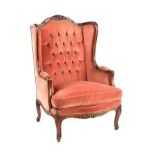 FRENCH STYLE UPHOLSTERED ARMCHAIR