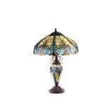 TIFFANY STYLE TABLE LAMP AND SHADE