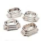 SET OF FOUR IRISH SILVER SALTS