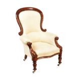 VICTORIAN MAHOGANY RUTLAND ARMCHAIR