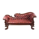 VICTORIAN SCROLL END SETTEE