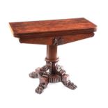 WILLIAM IV TURN OVER LEAF CARD TABLE