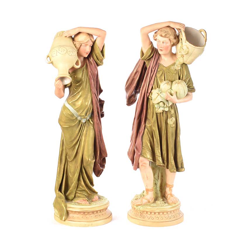 PAIR OF ROYAL DUX FIGURES