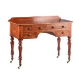 VICTORIAN MAHOGANY KNEEHOLE DESK