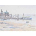 James Humbert Craig, RHA RUA - THE OLD PIER - Watercolour Drawing - 10 x 14 inches - Signed