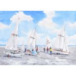 Kenny Hayes - SAILING SOON - Watercolour Drawing - 10 x 14 inches - Signed